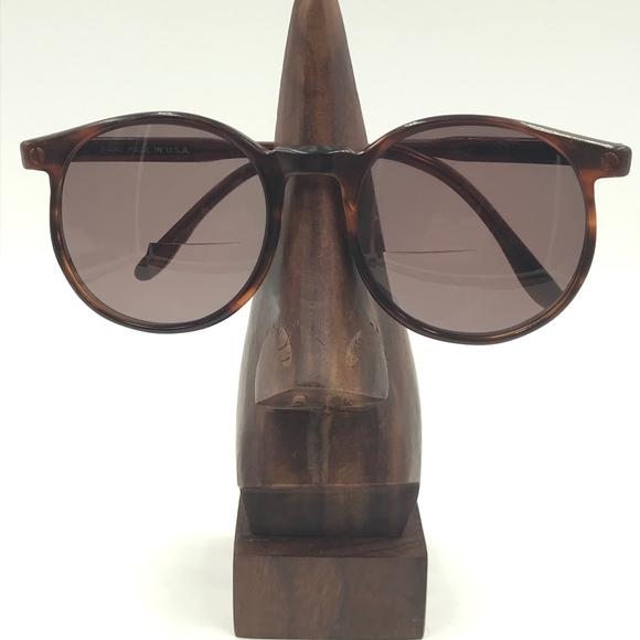 VINTAGE ROUND BROWN OVERSIZED SUNGLASSES FRAMES - Picture 1 of 4